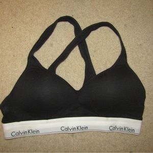 Calvin Klein Black Cross Padded Bralette